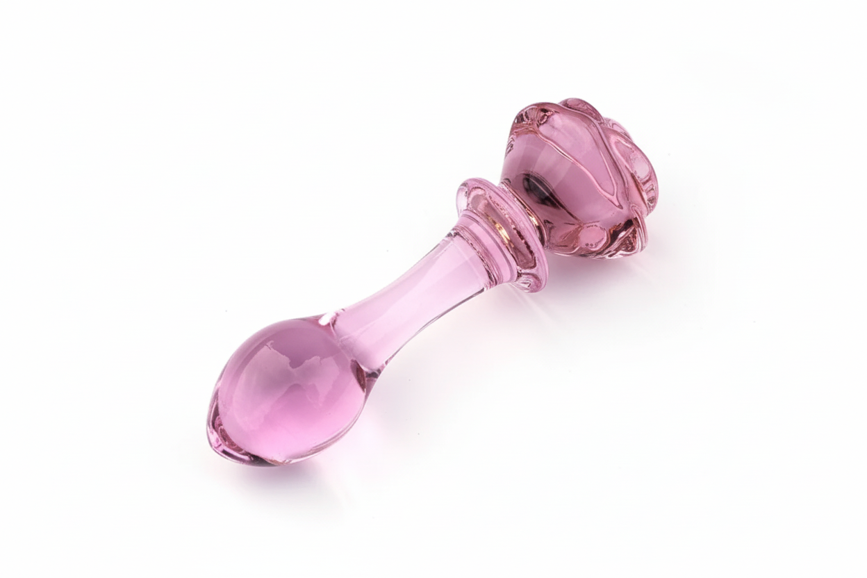 Glass Rose Butt Plug- Smooth Dirty Bitch Clothing Glass Rose Butt Plug- Smooth Dirty Bitch Clothing